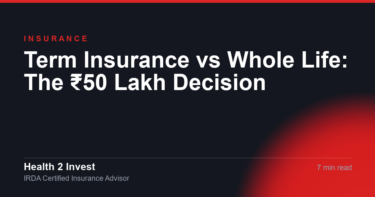 Term Insurance vs Whole Life: The ₹50 Lakh Decision